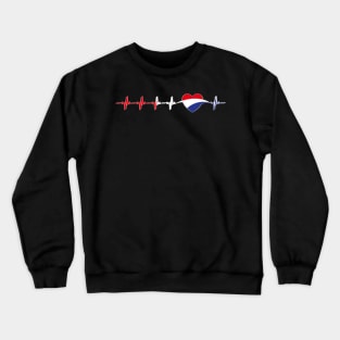 Holland heartbeat flag Crewneck Sweatshirt